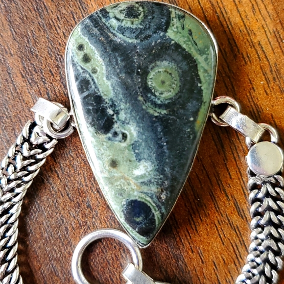 New Kambaba Jasper 925 Silver Bracelet. - Picture 14 of 15